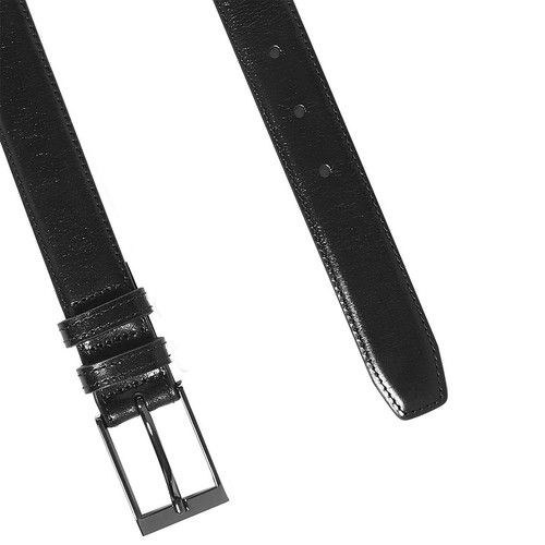 M&S Mens M&S Collection Leather Smart Belt, L 38-40, Black thumbnail 2