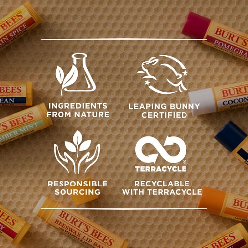Burt's Bees 100% Natural Moisturising Lip Balm, Original Beeswax & Honey thumbnail 6