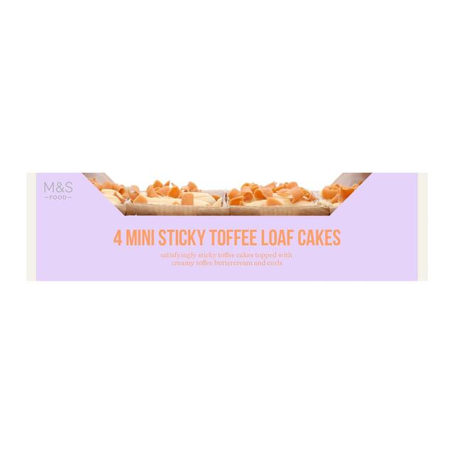 M&S 4 Sticky Toffee Mini Loaf Cakes thumbnail 2