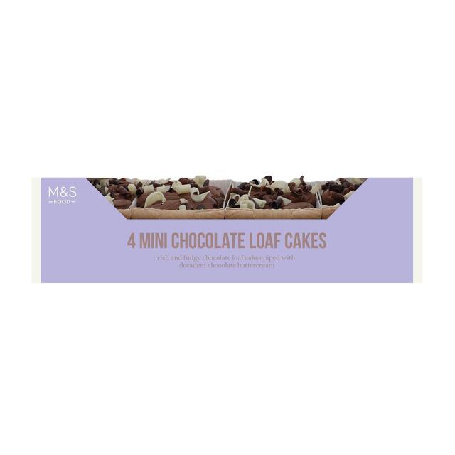 M&S 4 Chocolate Mini Loaf Cakes thumbnail 2