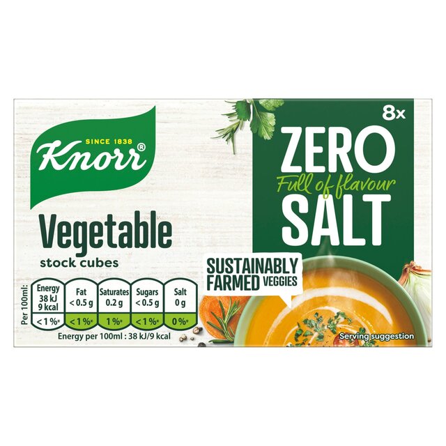 Knorr 8 Vegetable Zero Salt Stock Cubes thumbnail 2