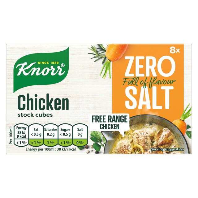 Knorr 8 Chicken Zero Salt Stock Cubes thumbnail 2
