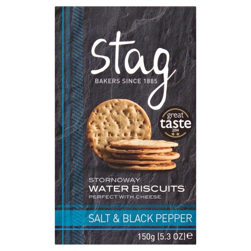Stag Bakeries Sea Salt & Black Pepper Water Biscuits