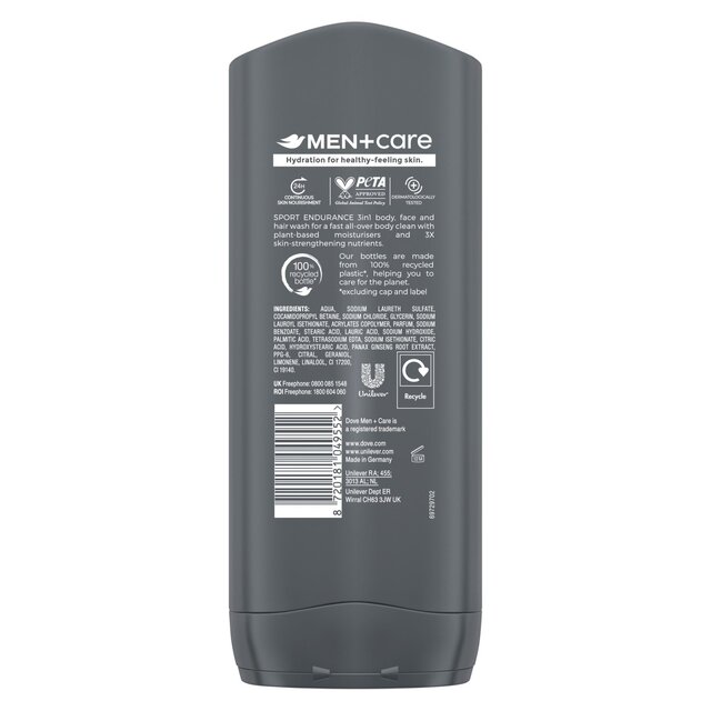 Dove Men+Care Sport Care 3-in-1 Hair, Face & Body Wash thumbnail 3