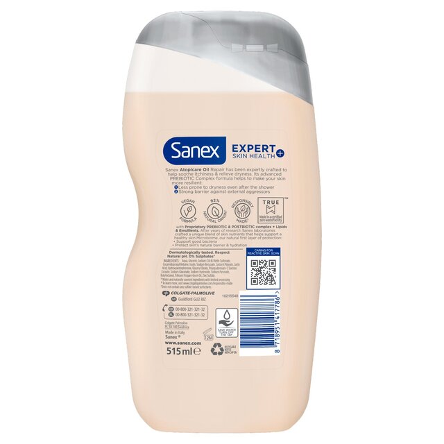 Sanex Expert Skin Health+ Atopicare Oil Repair Body Wash Shower Gel thumbnail 3