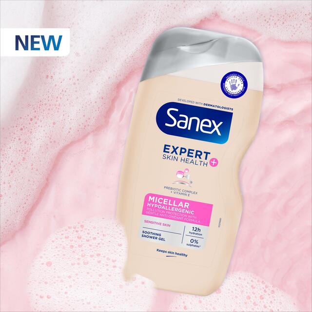 Sanex Expert Skin Health+ Hypoallergenic Soothing Body Wash Shower Gel thumbnail 9