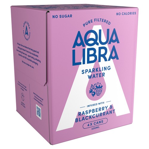 Aqua Libra Raspberry & Blackcurrant Infused Sparkling Water thumbnail 2