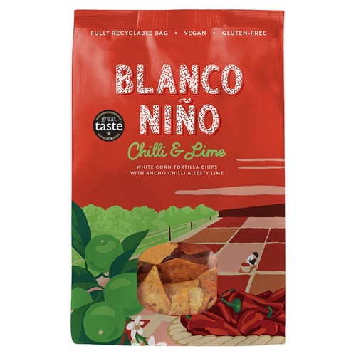Blanco Nino Chilli & Lime White Corn Tortilla Chips