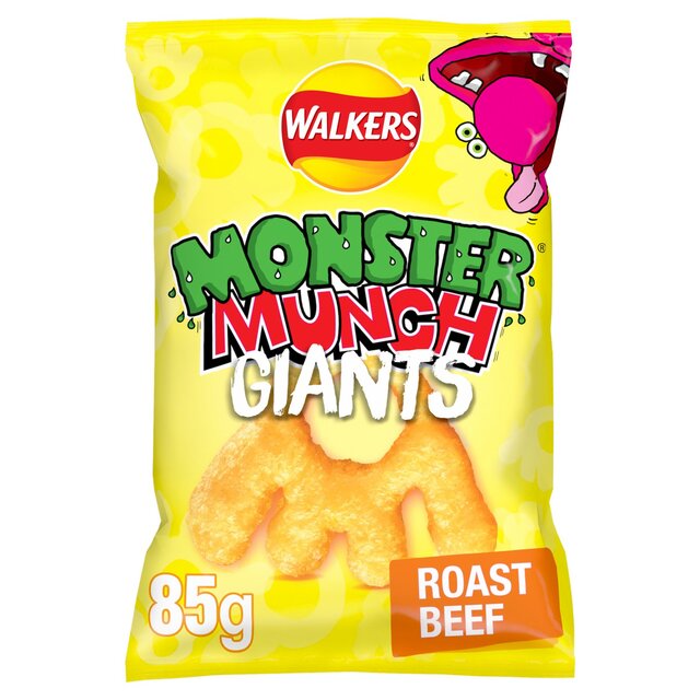 Walkers Monster Munch Giants Roast Beef Sharing Bag Snacks - Image 1