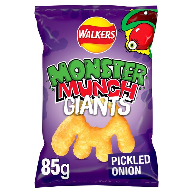 Walkers Monster Munch Giants Pickled Onion Sharing Bag Snacks - Image 1