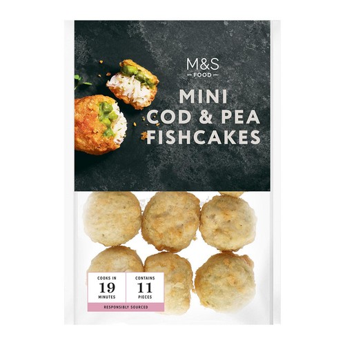 M&S Mini Cod & Pea Fishcakes Frozen