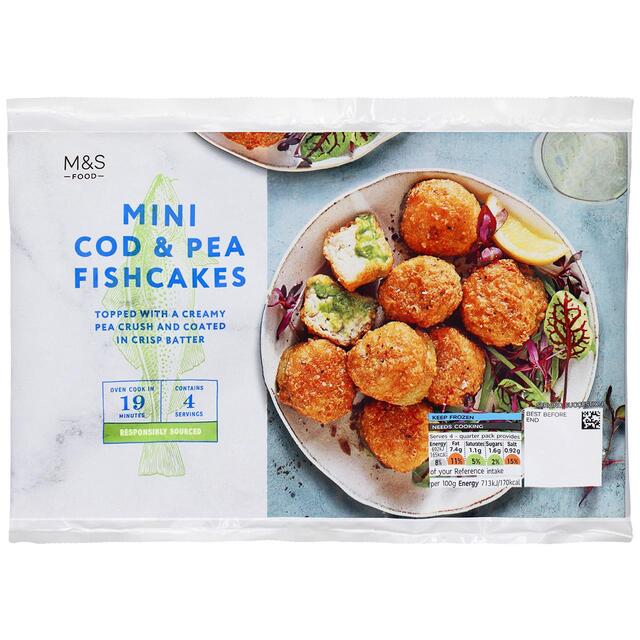 M&S Mini Cod & Pea Fishcakes Frozen