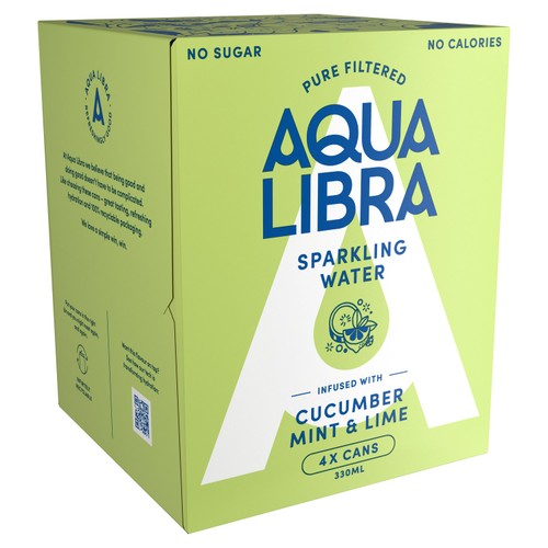 Aqua Libra Cucumber, Mint & Lime Infused Sparkling Water thumbnail 2