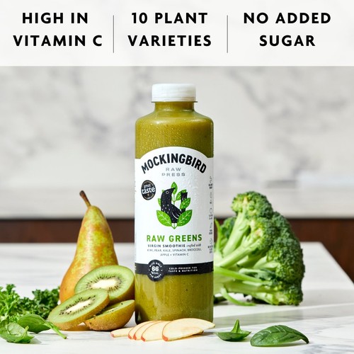 Mockingbird Raw Greens Smoothie, Kiwi, Spinach, Pear, Banana thumbnail 4