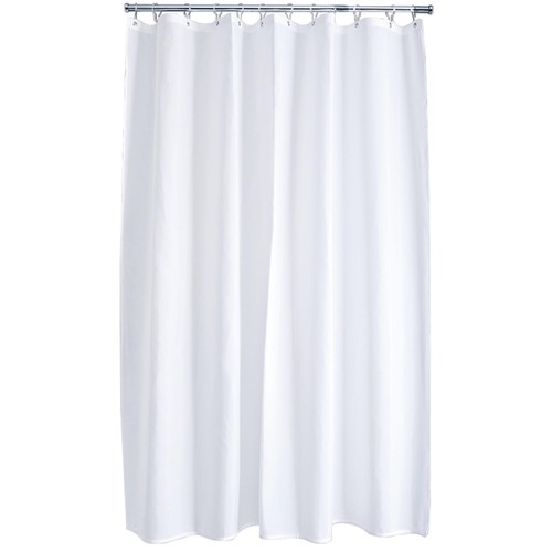 Aqualona Polyester White Shower Curtain XL 180 x 200cm