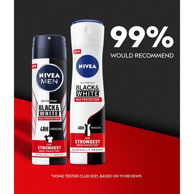 NIVEA MEN Black & White Max Protect Anti-Perspirant Deodorant Spray thumbnail 2