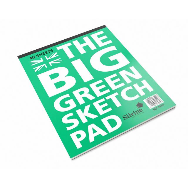 Silvine Big Green Recycled Sketch Book thumbnail 2