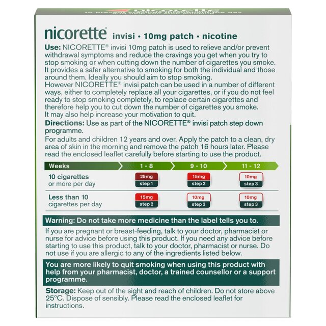 Nicorette Invisi 10mg Patch, (7 Patches), Quit Smoking Aid, Nicotine Patch thumbnail 7