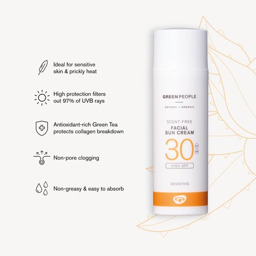 Green People Facial Sun Cream SPF30 Scent Free thumbnail 4