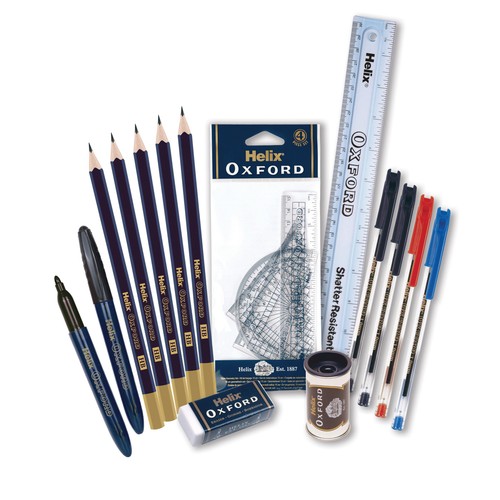 Helix Oxford Clear Pencil Case & Equipment thumbnail 2