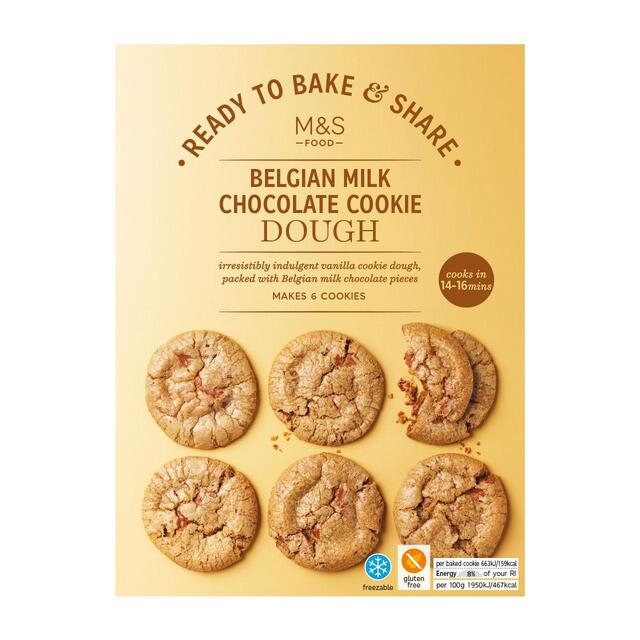 M&S Ready to Bake Belgian Milk Chocolate Cookie Dough thumbnail 2