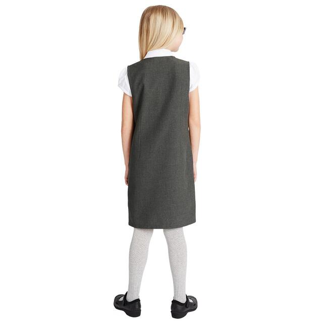 M&S Girls Crease Resistant School Pinafores, 3-4 Years, Grey thumbnail 5