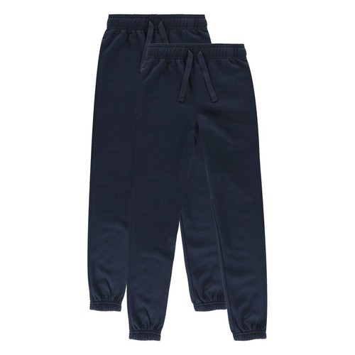 M&S Kids Cotton-Rich Joggers, 4-5 Years, Navy thumbnail 2