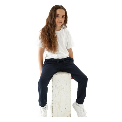 M&S Kids Cotton-Rich Joggers, 6-7 Years, Navy thumbnail 6