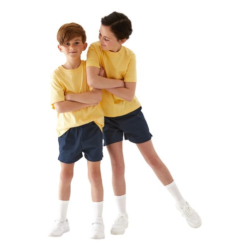 M&S Pure Cotton School Shorts, 10-11 Years, Navy thumbnail 2