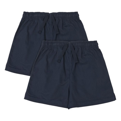 M&S Pure Cotton School Shorts, 4-5 Years, Navy thumbnail 2