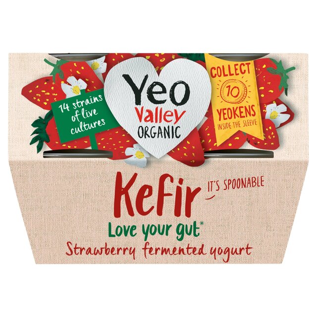 Yeo Valley Organic Strawberry Kefir Yogurt thumbnail 2