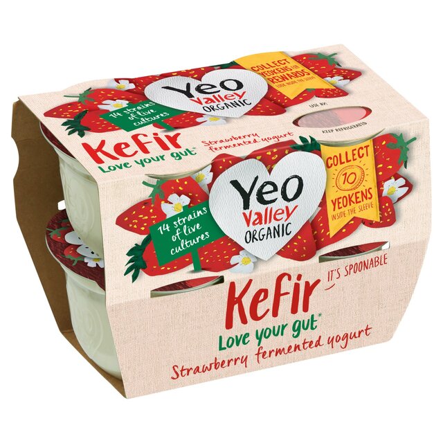 Yeo Valley Organic Strawberry Kefir Yogurt thumbnail 3