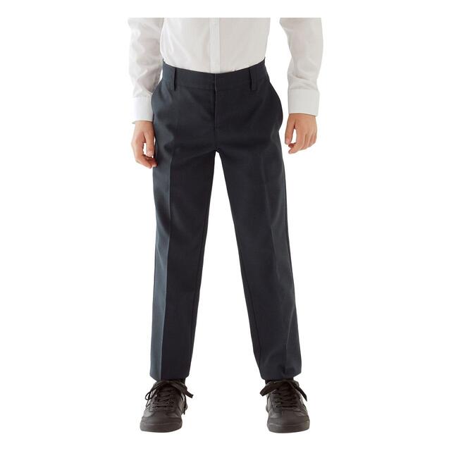 M&S Boys 2pk Navy Slim Leg School Trousers, 4-14 Years thumbnail 2