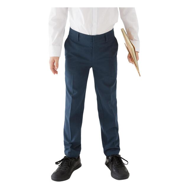 M&S Boys 2pk Navy Skinny Leg School Trousers, 4-14 Years thumbnail 3