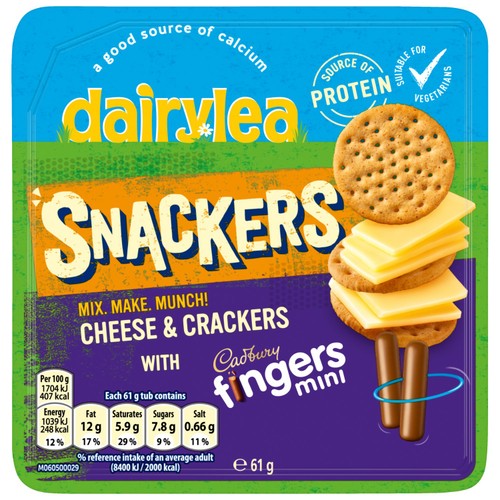 Dairylea Snackers Cheese & Crackers with Mini Chocolate Fingers thumbnail 2