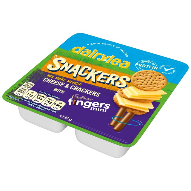 Dairylea Snackers Cheese & Crackers with Mini Chocolate Fingers thumbnail 4