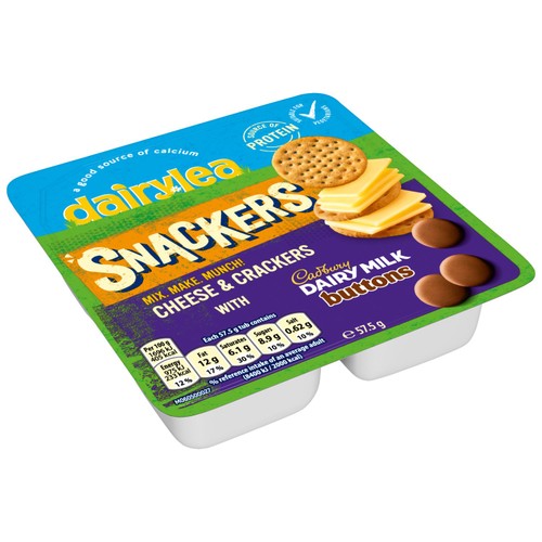 Dairylea Snackers Cheese & Crackers with Mini Chocolate Buttons thumbnail 2