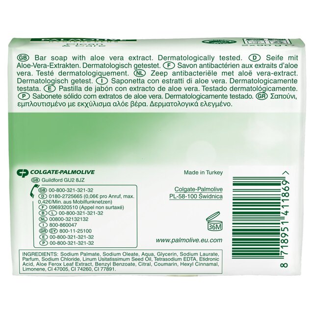 Palmolive Hygiene Vegan Antibacterial Aloe Vera Bar Soap thumbnail 3