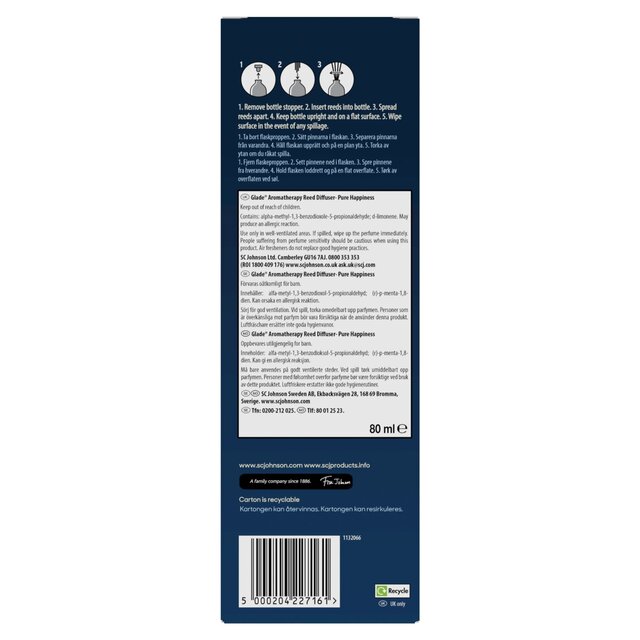 Glade Aromatherapy Reed Diffuser Pure Happiness thumbnail 8