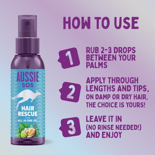 Aussie SOS Hair Rescue All in One Hair Oil thumbnail 8