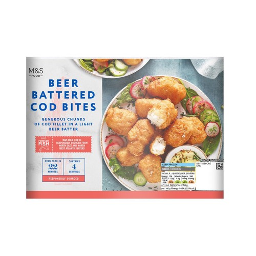 M&S Beer Battered Cod Bites Frozen thumbnail 2