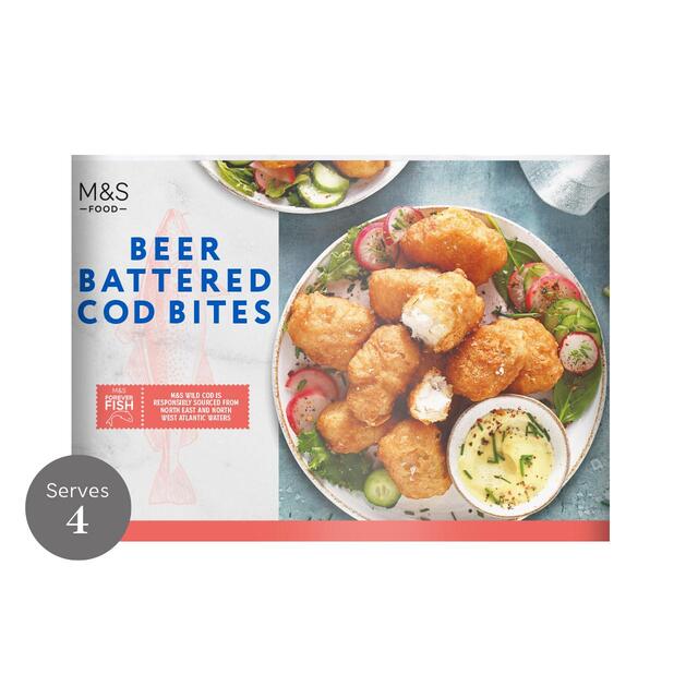 M&S Beer Battered Cod Bites Frozen