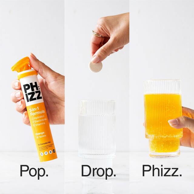Phizz Orange Multivitamin, Hydration & Electrolyte Effervescent Tablets thumbnail 7