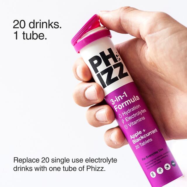 Phizz Apple & Blackcurrant Multivitamin, Hydration & Electrolyte Tablets thumbnail 6