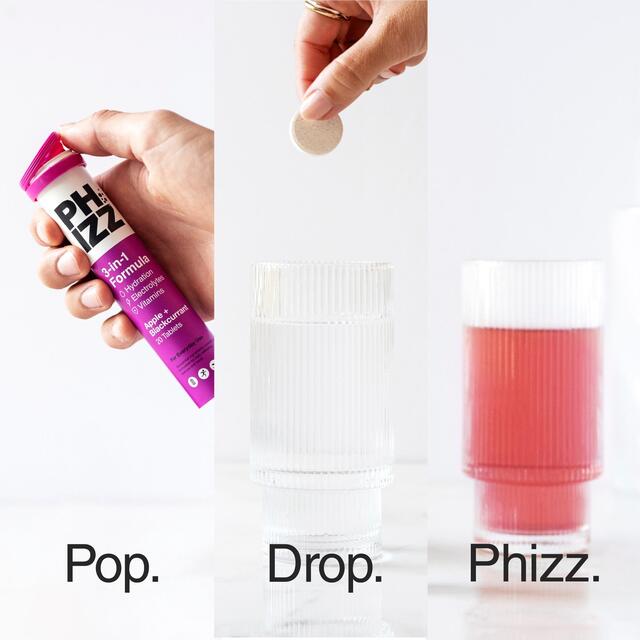Phizz Apple & Blackcurrant Multivitamin, Hydration & Electrolyte Tablets thumbnail 7