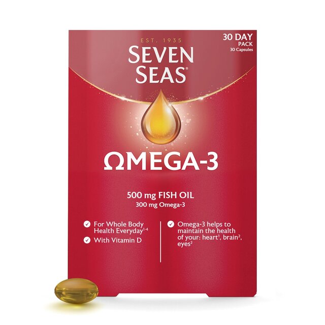 Seven Seas Omega-3 Fish Oil with Vitamin D 30 Capsules thumbnail 2