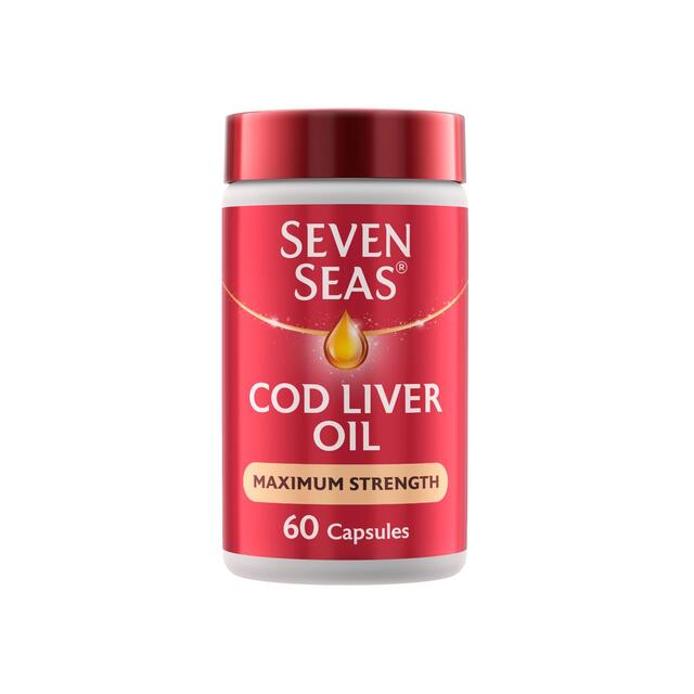 Seven Seas Cod Liver Oil Max Strength Omega-3 & Vitamin D Capsules