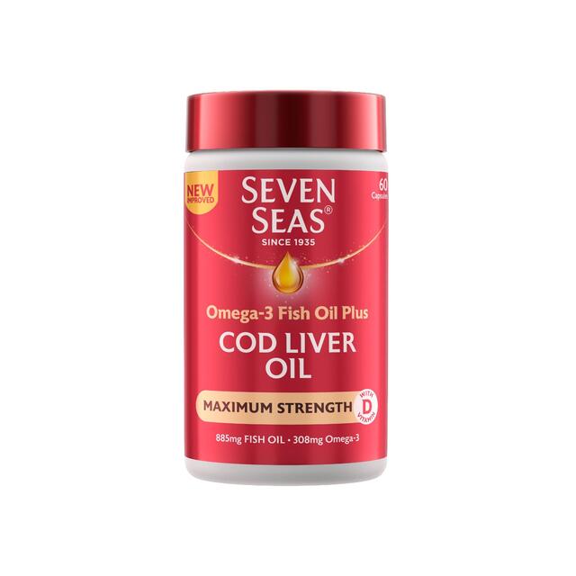 Seven Seas Cod Liver Oil Max Strength Omega-3 & Vitamin D Capsules thumbnail 2