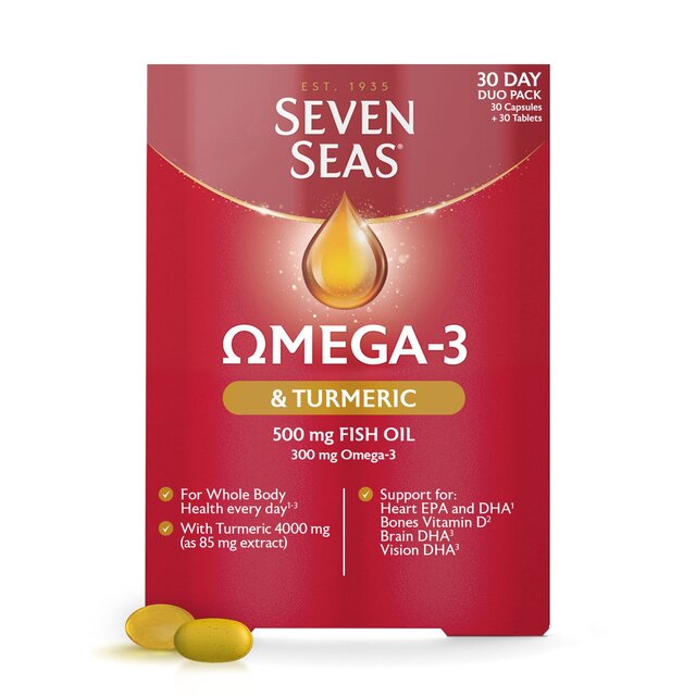 Seven Seas Omega-3 Fish Oil & Turmeric with Vitamin D 30 Day Duo Pack thumbnail 2