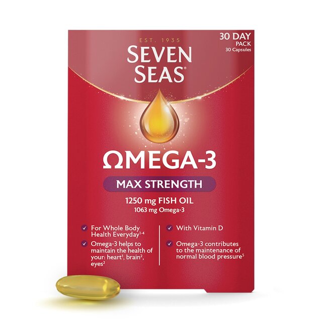Seven Seas Omega-3 Fish Oil Max Strength with Vitamin D Capsules thumbnail 2
